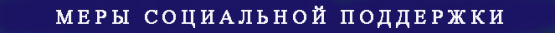 меры социальной поддержки